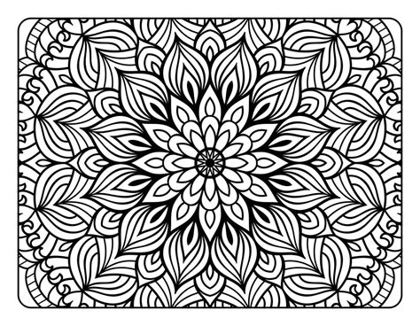 Page De Coloriage Floral Mandala Pour Livre De Coloriage Adulte Page