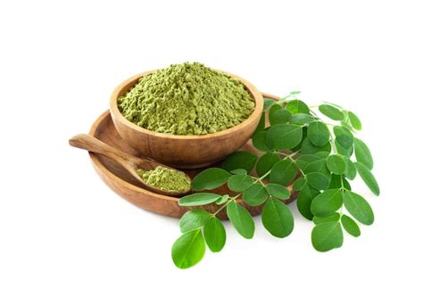 Premium Photo Moringa Powder Moringa Oleifera Isolated On White