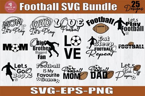 Football SVG files for Cricut 25 Football Family SVG Bundle - So Fontsy