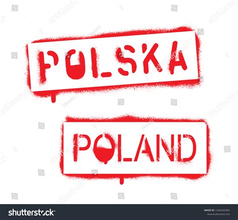 Spray Graffiti Stencil Poland Stylized Polish Stock Vector (Royalty Free) 1260342994 | Shutterstock