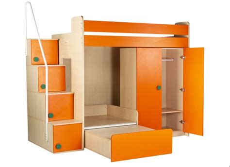 Orange Wooden Yipi Flexi Bunk Bed Wardrobe Sofa Cum Bed At Rs 58999 Piece In Greater Noida