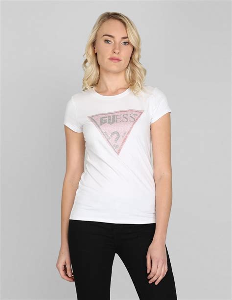 Venta Playera Guess Blanca Hombre En Stock