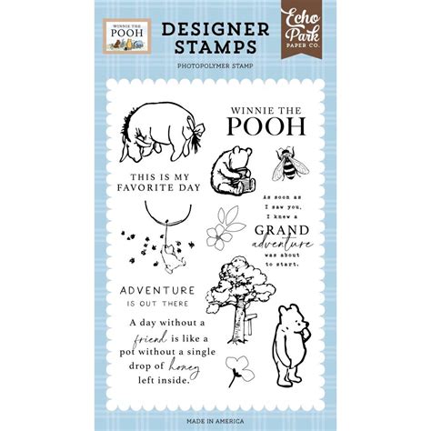 Echo Park Designer Stamps Winnie The Pooh Scrappn Savvy