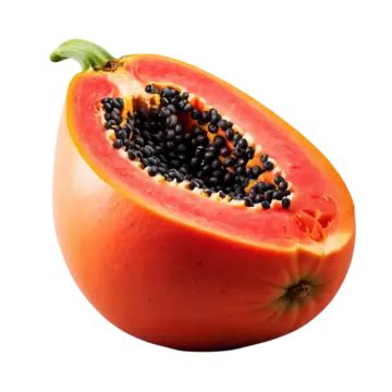 Papaya Fruit Isolated On White Background Clipping Path Included