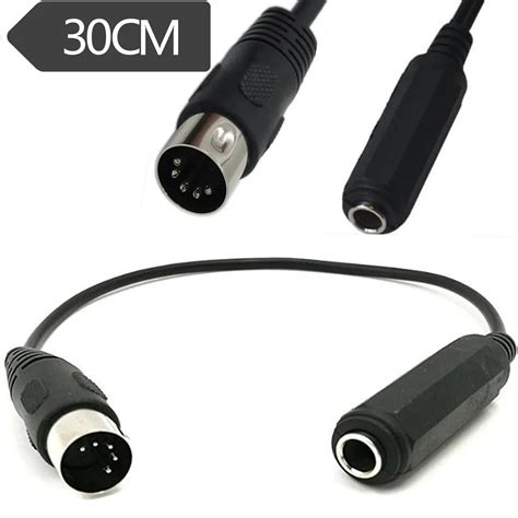 New 0 3m Stereo Audio Extension Cable Midi 5 Pin Din Male To Monoprice 6 35mm