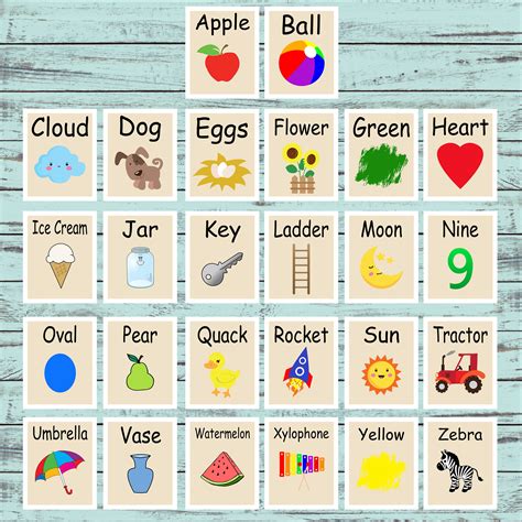 Flash Cards Alphabet Cards Learning Toys Educational Toys Printable