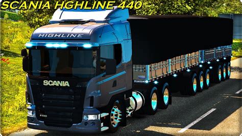 Euro Truck Simulator Scania Highline Brasileira No Bitrem No Mapa