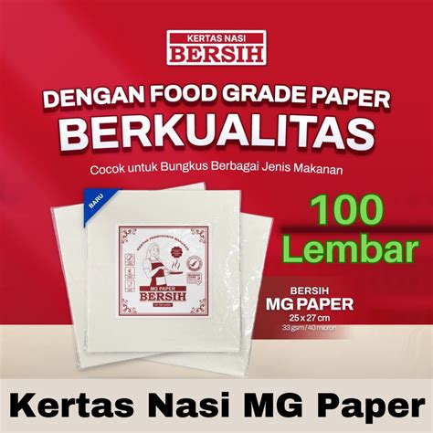 Jual Kertas Nasi Kfc Lembar Pembungkus Nasi Kertas Burger Mg