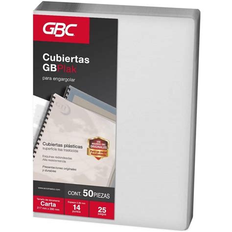 Cubiertas Translucidas Plasticas Gbc Engargolar T Carta