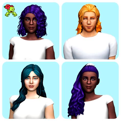 Simstroubles Assorted Hair Recolors Hula Zombie Recolors On Tumblr