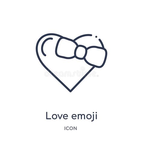 Linear Love Emoji Icon From Emoji Outline Collection Thin Line Love