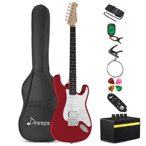 Donner Dst 100r Full Size 39 Inch Electric Guitar Red Play Guitars