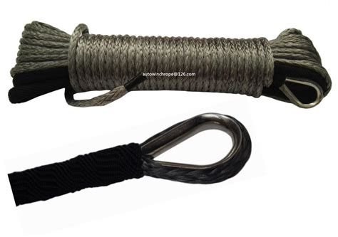 Grey 5mm15m Atv Winch Line Synthetic Winch Cableatv Winch Kitoff