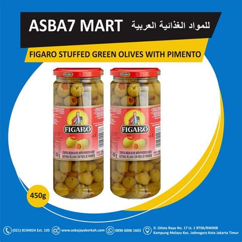 Jual Figaro Stuffed Green Olives With Pimento Paste Gr Di Lapak Toko