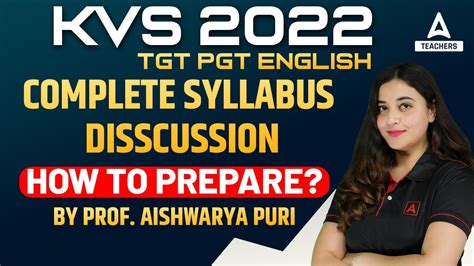 KVS Syllabus 2022 KVS TGT PGT English Syllabus 2022 KVS English