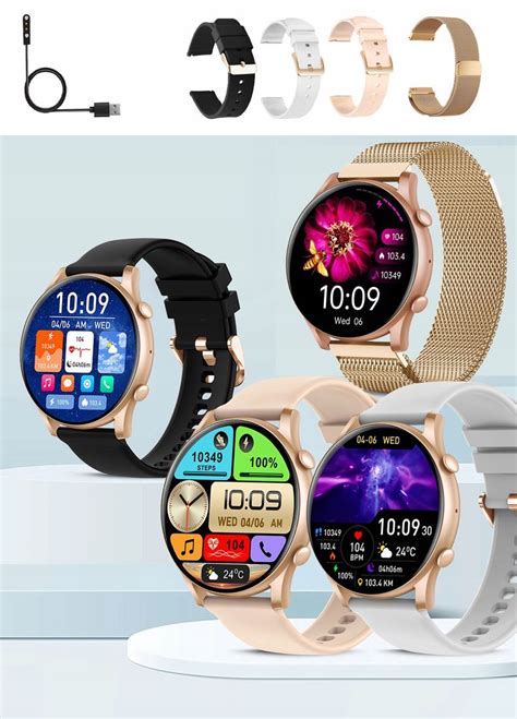 Smartwatch Zegarek Damski Polskie Menu Rozmowy Ci Nienie Puls Sport