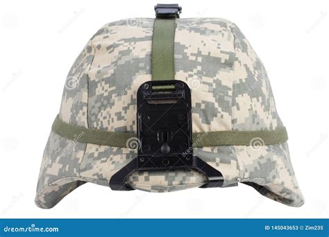 Us Army Kevlar Helmet With Night Vision Mount Stock Image Image Of