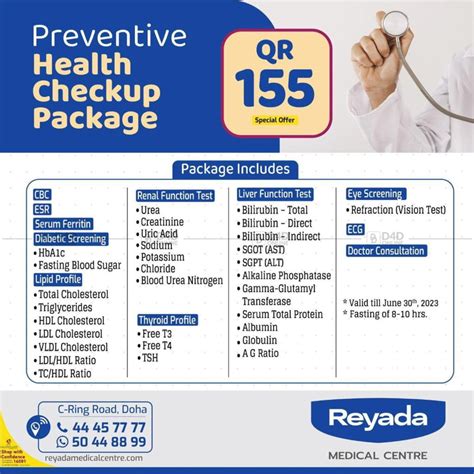 Reyada Medical Centre Executive Health Checkup Package In Qatar Al