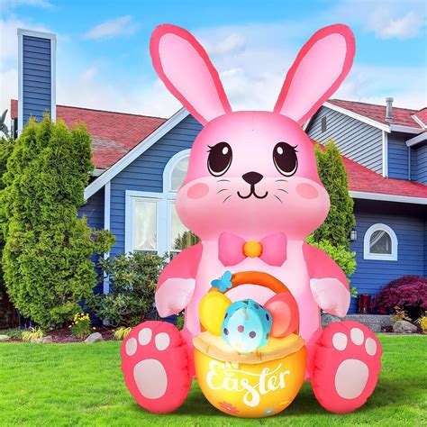 Amazon PullCrease 5ft Easter Inflatables Outdoor Decorations With