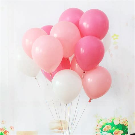 50pcs 2.2g light pink latex helium balloons pink color baby girl adult ...