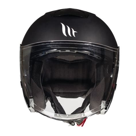 Casca Open Face Cu Ochelari Integrati Moto Scuter Mt Thunder Jet Negru