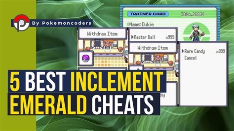 Best Pokemon Inclement Emerald Cheats For Working Cheats