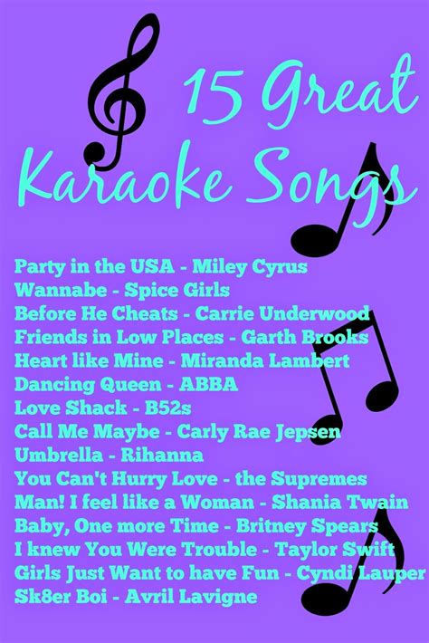 Great Karaoke Songs Karaoke Songs Best Karaoke Songs Kareoke Songs