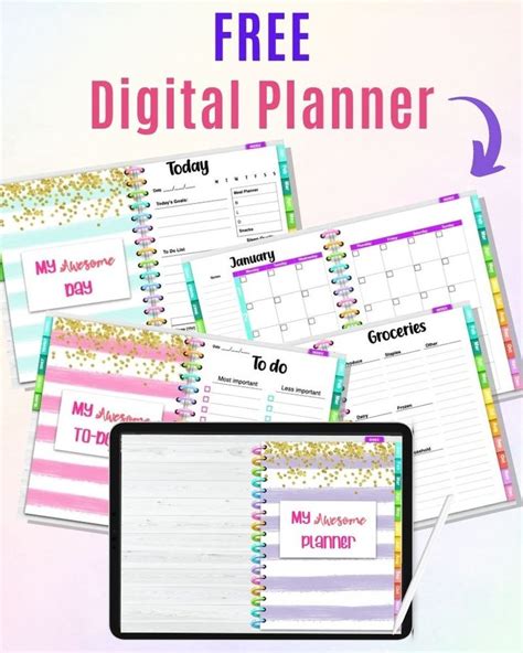 Free Digital Planner With Hyperlinks 2025 - Ailis Carroll