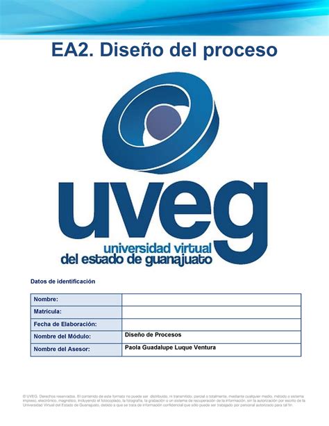 Ea Dise O Del Proceso Uveg Derechos Reservados El Contenido De