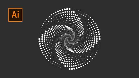 How To Create Dotted Spiral Vortex Adobe Illustrator Tutorial Youtube