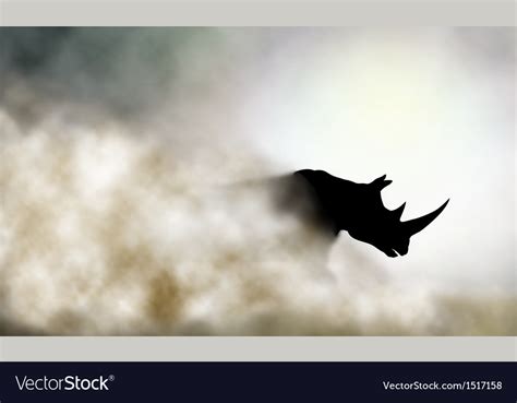 Charging rhino Royalty Free Vector Image - VectorStock