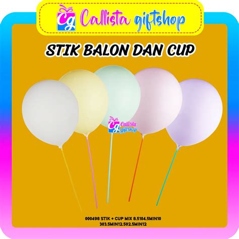 Jual Stik Balon Ulang Tahun Stik Balon Ultah Stik Balon Dan Cup Isi