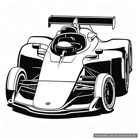 Rennautos Formel 1 Malvorlagen