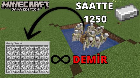 Minecraft Demir Farmı Nasıl Yapılır 2023 Java Edition YouTube