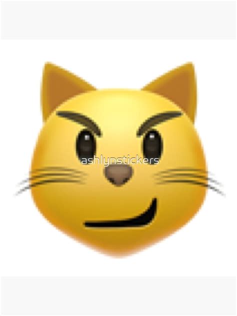 "smirking cat emoji " Poster for Sale by ashlynstickers | Redbubble