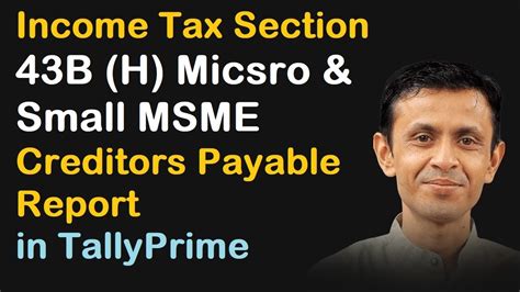 Small And Micro Msme Creditors Payable Report From Tallyprime As Per