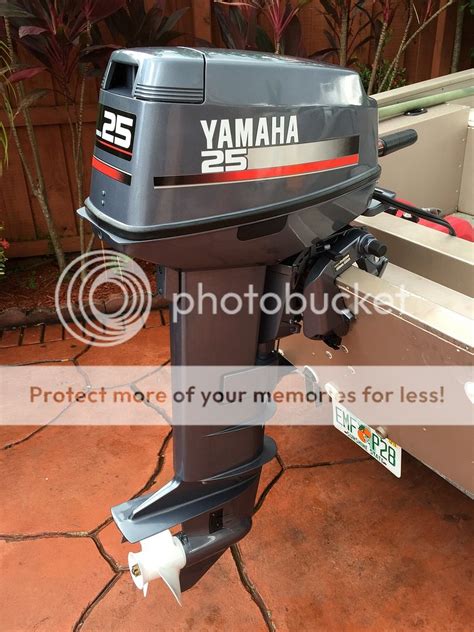 Sold Expired Immaculate 1994 Yamaha 25hp Outboard 2 Stroke Electric And Pull Start Pic Heavy