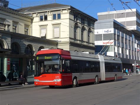 176 793 SW Winterthur Nr 177 Solaris Gelenktrolleybus Am 28