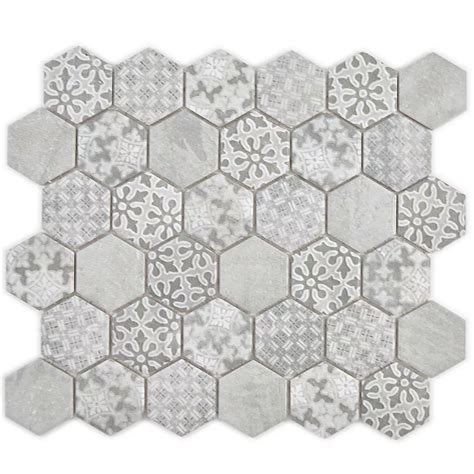 C Ramique Mosa Que Retro Carrelage Lawinia Hexagone Gris