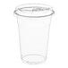 Choice Oz Clear Pet Plastic Cold Cup With Flat Lid With No Straw