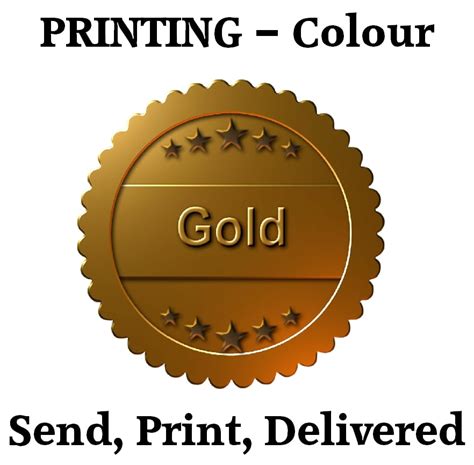 Just Printing – Per A4 Page (Colour) – Gold Package – Let's Edit