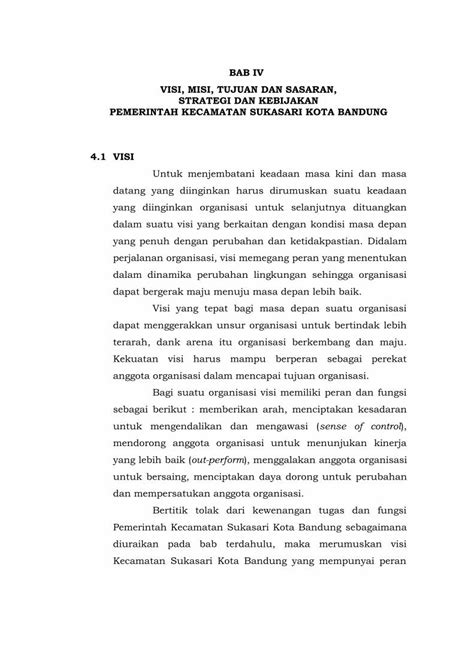 PDF BAB IV VISI MISI TUJUAN DAN SASARAN STRATEGI DAN Ppid