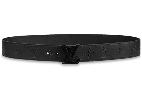 Louis Vuitton Shape Belt Monogram Shadow 40 Mm Black In Calfskin With