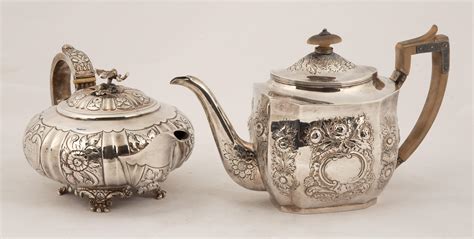 Sold Price Two English Sterling Silver Teapots May 6 0120 1200 Pm Edt