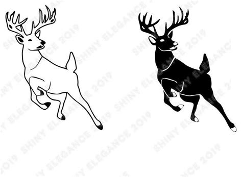 Jumping Deer Svg Buck Svg Stag Clipart Leaping Deer Svg Jumping Deer Clipart Digital