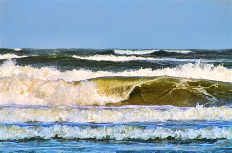 Watercolor Ocean Swells Photograph by Kathy Clark