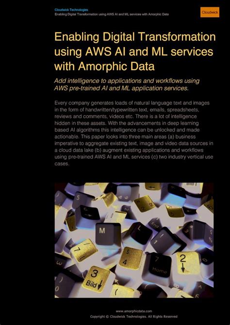 Pdf Enabling Digital Transformation Using Aws Ai And Ml