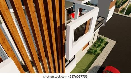 10 Marla Corner House 3d Elevation Stock Illustration 2376037755 ...