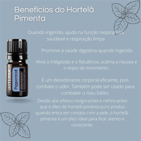 Leos Essenciais Peppermint Ml Hortel Pimenta Doterra Mercadolivre