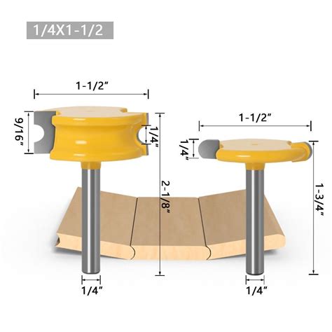 2Pcs Flute And Bead Router Bit 6mm 1 4 1 2 Shank Carving Machine EBay